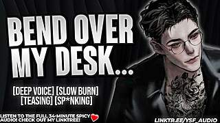 Cocky Male Dom Professor Spanks Ass Raw amid Moans