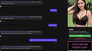 teasing my ai slut with strip poker leading to oral fun