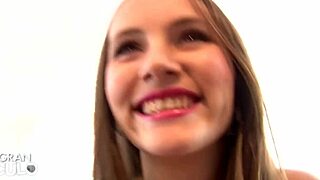 huge natural tits sara alvarez trades interview for stranger big cock juicy pussy ride