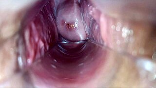 Vagina throbs wildly during intense pulsating orgasm