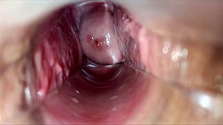 Vagina throbs wildly during intense pulsating orgasm