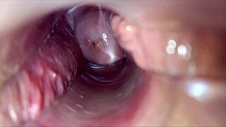 Vagina throbs wildly during intense pulsating orgasm