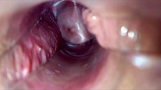 Vagina throbs wildly during intense pulsating orgasm