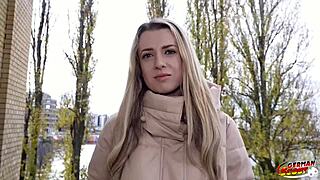 German scout adriana sweetblonde slim office teen pickup casting rough berlin fuck 😈