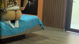 Latina schoolgirl wrecks ass with huge toy gaping