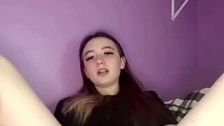 Young 18+ Teen Slut Pulls Panties Aside Rubs Puffy Pussy on Webcam!