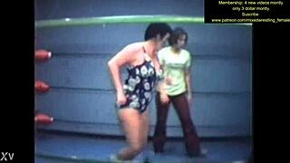 Intense mixed nude wrestling action showdown