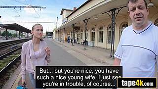 Hot Young Trophy Wife Rides Old Grumpy Dudes for Cash