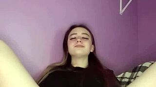 Young 18+ Teen Slut Pulls Panties Aside Rubs Puffy Pussy on Webcam!