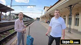 Hot Young Trophy Wife Rides Old Grumpy Dudes for Cash