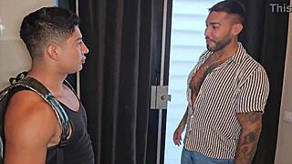 new tenant arrives and gets ready to fuck in her free first month