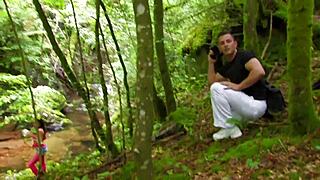 Forest Doggystyle with Shaved Pussy and Heels