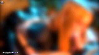 Trans Shemale Hammers Public Anal with Huge Cock Facial Explosion