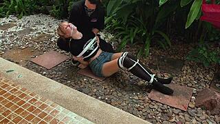 Punishing Her Sexy Feet with Intense Tickling