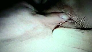 Intense dildo fucking leaves wife's sloppy pussy overflowing with thick cum running down thighs