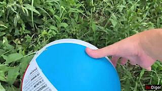 crazy poolside gangbang with rough double penetration creampie and ripped lingerie