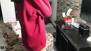 wild sex exploded in living room with horny babe part 1