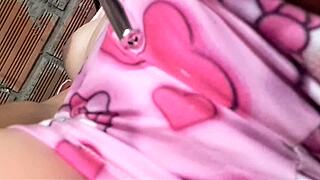 20-year-old shows big boobs to english teacher secretly