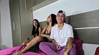 i watched two beginners turn into a wild threesome orgy with bibi mendes and cristal ortega
