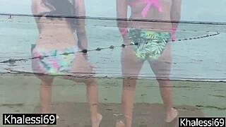 lesbian eats pussy till orgasm i met her beachside