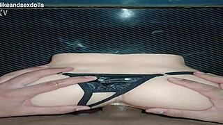 Trailer Candy Fuck Doll Desk Pound with Huge Cock Creampie Closeup