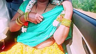 Desi Housewife Risks Car Fuck with Stranger Dirty Telugu Talk?