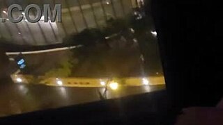 yo i'm rubbing my clit publicly right by this hotel window so exposed