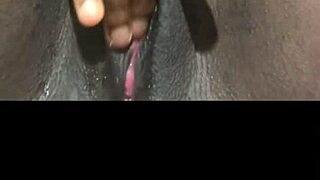 Black Babe Fingers Dripping Wet Pussy Solo Orgasm