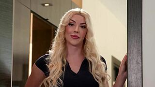 Found my busty shemale client's panties and shared a close moment