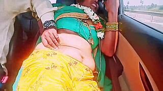 Desi Housewife Risks Car Fuck with Stranger Dirty Telugu Talk?