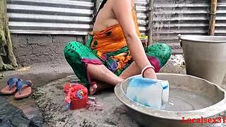 Pure ecstasy surges as tongue devours wet Indian pussy close-up