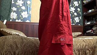 Old couple's wedding moments