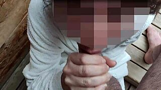 hey i flash my cock at teacher in sauna she strokes till i burst