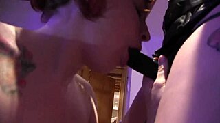 Bella Vendetta surrenders completely to Bettie Bondage's intense lesbian swing session