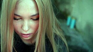 Skinny teen fingers tight wet pussy to squirting orgasm with evil book