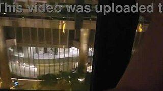 yo i'm rubbing my clit publicly right by this hotel window so exposed