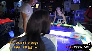 Horny skinny 18yo teen with shaved pussy takes explosive facial cumshot