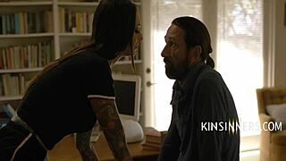 old guy rails slutty young girlfriend in cinema