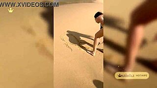 Waves of Ecstasy Hit as Hotwife Tests Liquid Vibrator on Nudist Beach Tits