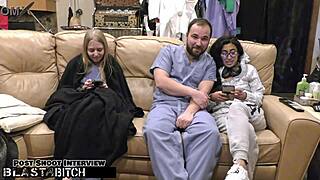 nurse jasmine's hairy pussy creampied deep round two