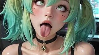 check out this insane ahegao face compilation ai generated