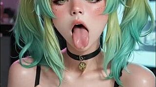 check out this insane ahegao face compilation ai generated