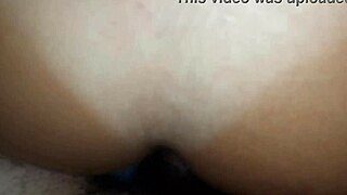 homemade latina uses cum lube for deep anal pounding closeup