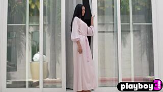 Mysterious lingerie tease hides explosive curves