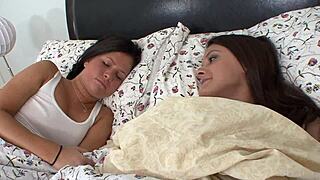 Two girlfriends wake up licking asses fucking passionately morning HD