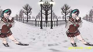 chihaya's vr180 mmd dance in 3d hololive style