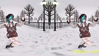 chihaya's vr180 mmd dance in 3d hololive style