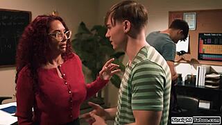 big tits milf teacher hooks up for deepthroat fucking