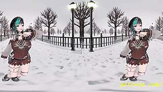 chihaya's vr180 mmd dance in 3d hololive style