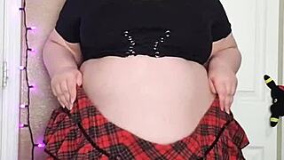 hairy bbw lifts skirt no panties wet pussy tease